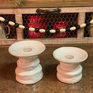 White Ceramic Risers / Cupcake Stands
